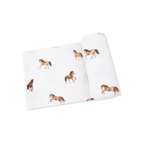 Mini Horses - Swaddle Blanket