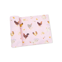 Collector Chickens - Pink - Swaddle Blanket