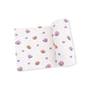 Footballs and Bows - Swaddle Blanket