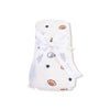 Footballs and Stars - Swaddle Blanket