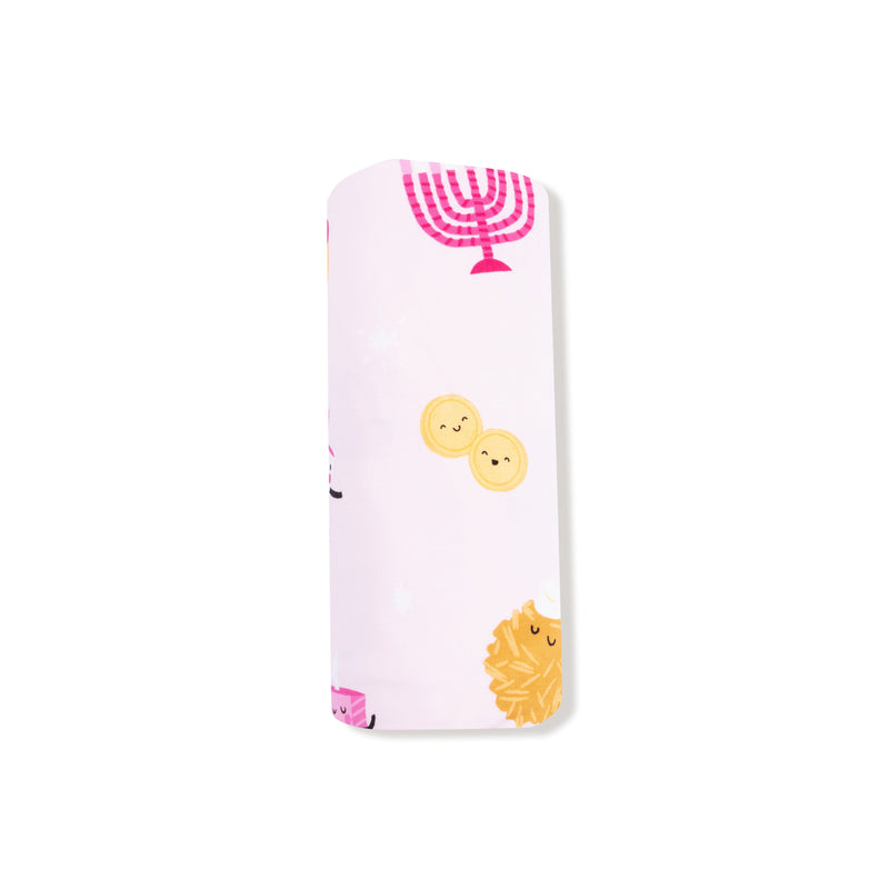 Hanukkah - Pink - Swaddle Blanket