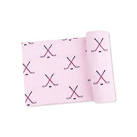 Hockey - Pink - Swaddle Blanket