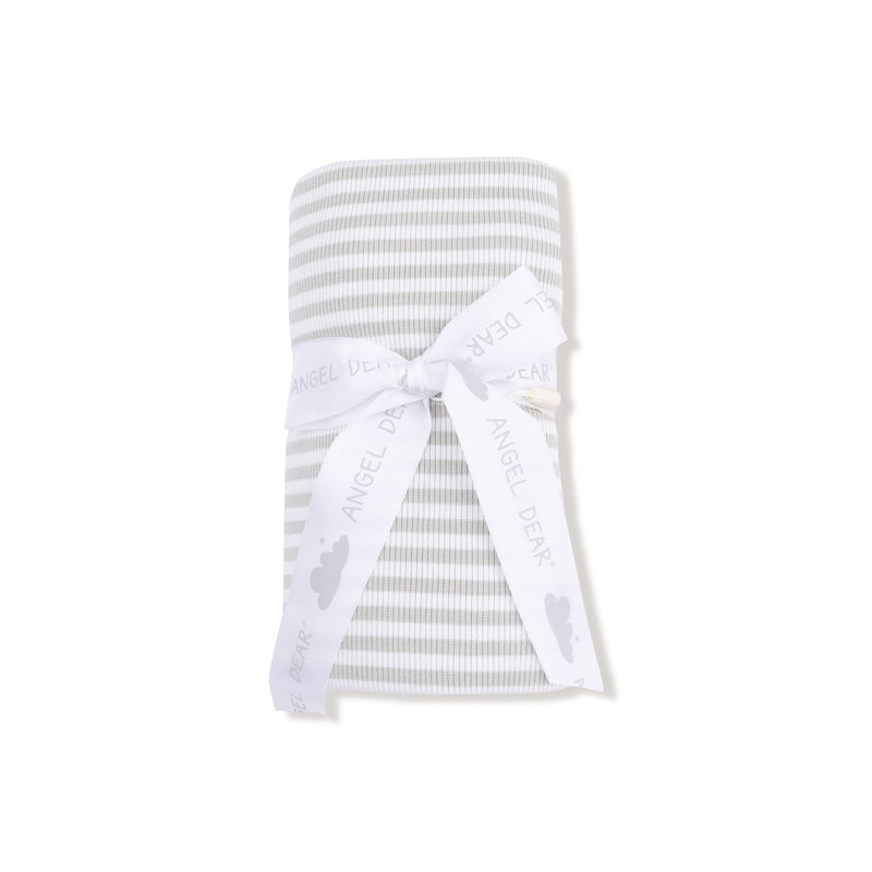 Stripe - Mineral- Grey/White - Swaddle Blanket
