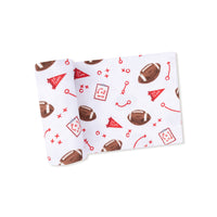 Touchdown Time - Red - Swaddle Blanket
