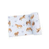 Horses - Blue - Swaddle Blanket