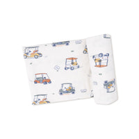 Zooming Golf Carts - Swaddle Blanket