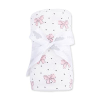Bows and Hearts - Swaddle Blanket