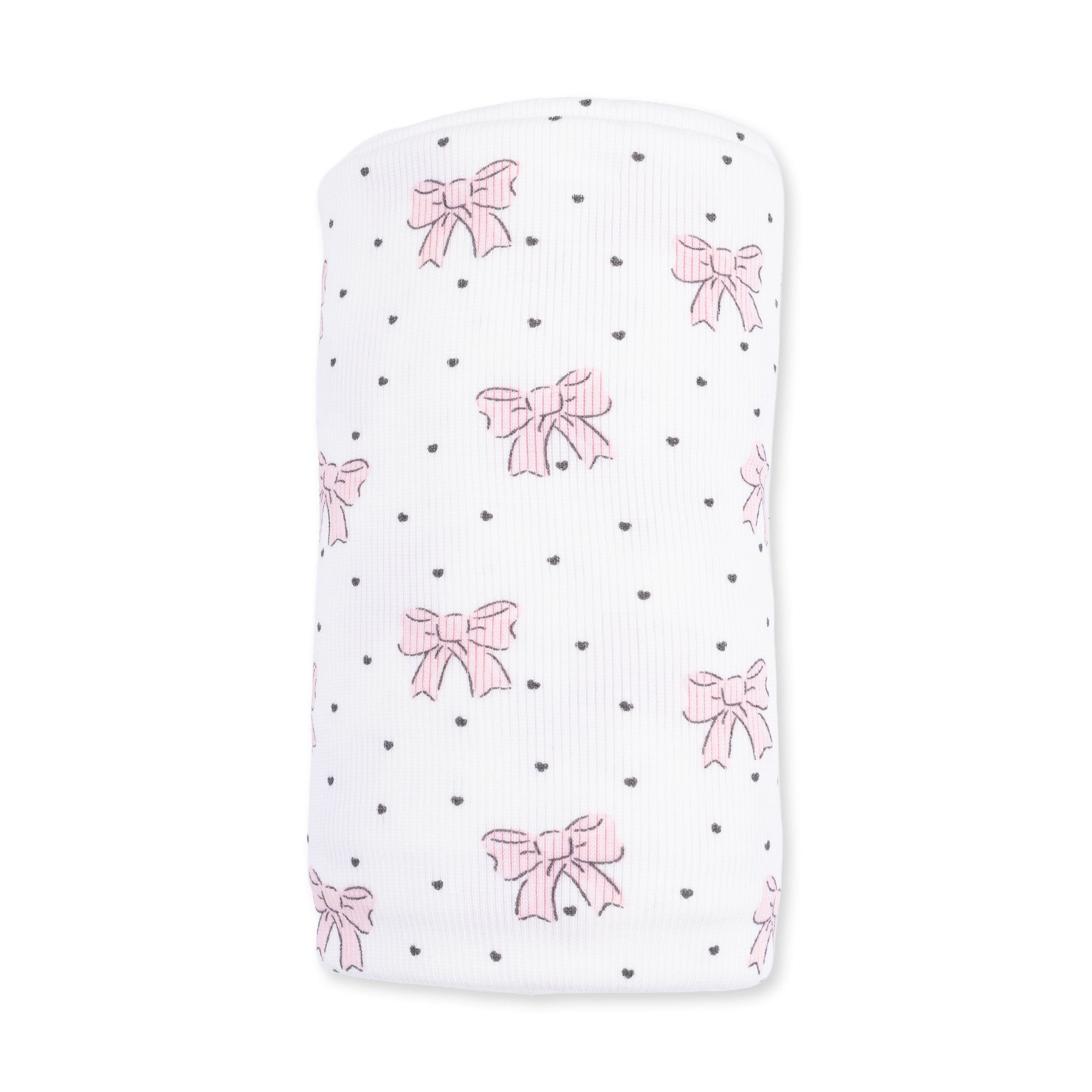 Bows and Hearts - Swaddle Blanket