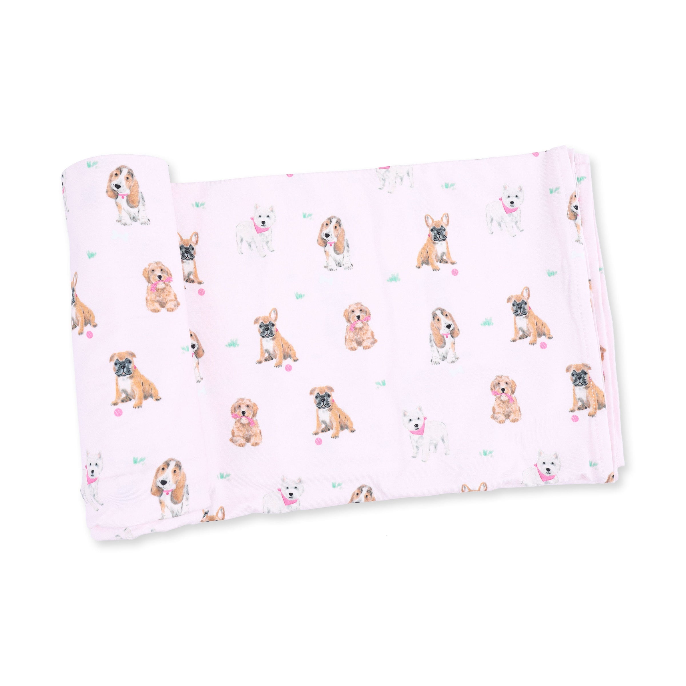 Bestie Dogs Pink - Swaddle Blanket