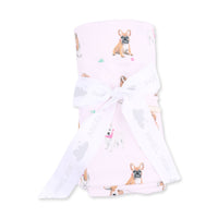 Bestie Dogs Pink - Swaddle Blanket