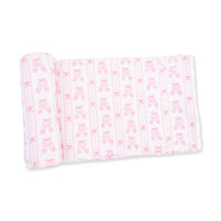 Ballet Shoes Ribbon Stripe - Swaddle Blanket