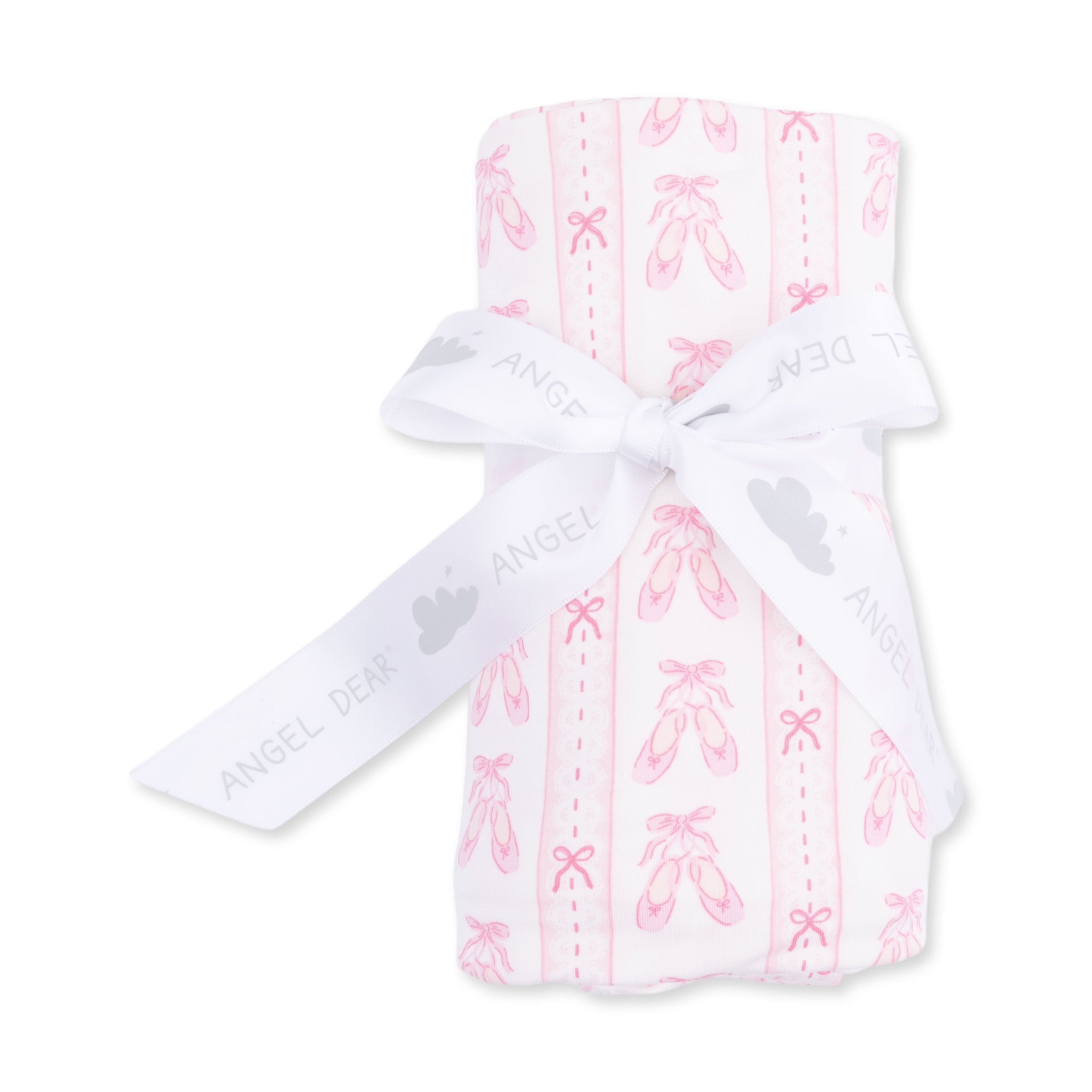 Ballet Shoes Ribbon Stripe - Swaddle Blanket