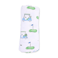Golf Carts Blue - Swaddle Blanket