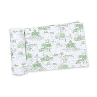 Golf Toile Green - Swaddle Blanket