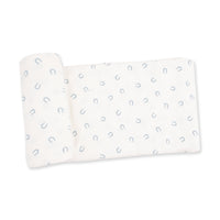 Little Horseshoes Blue - Swaddle Blanket