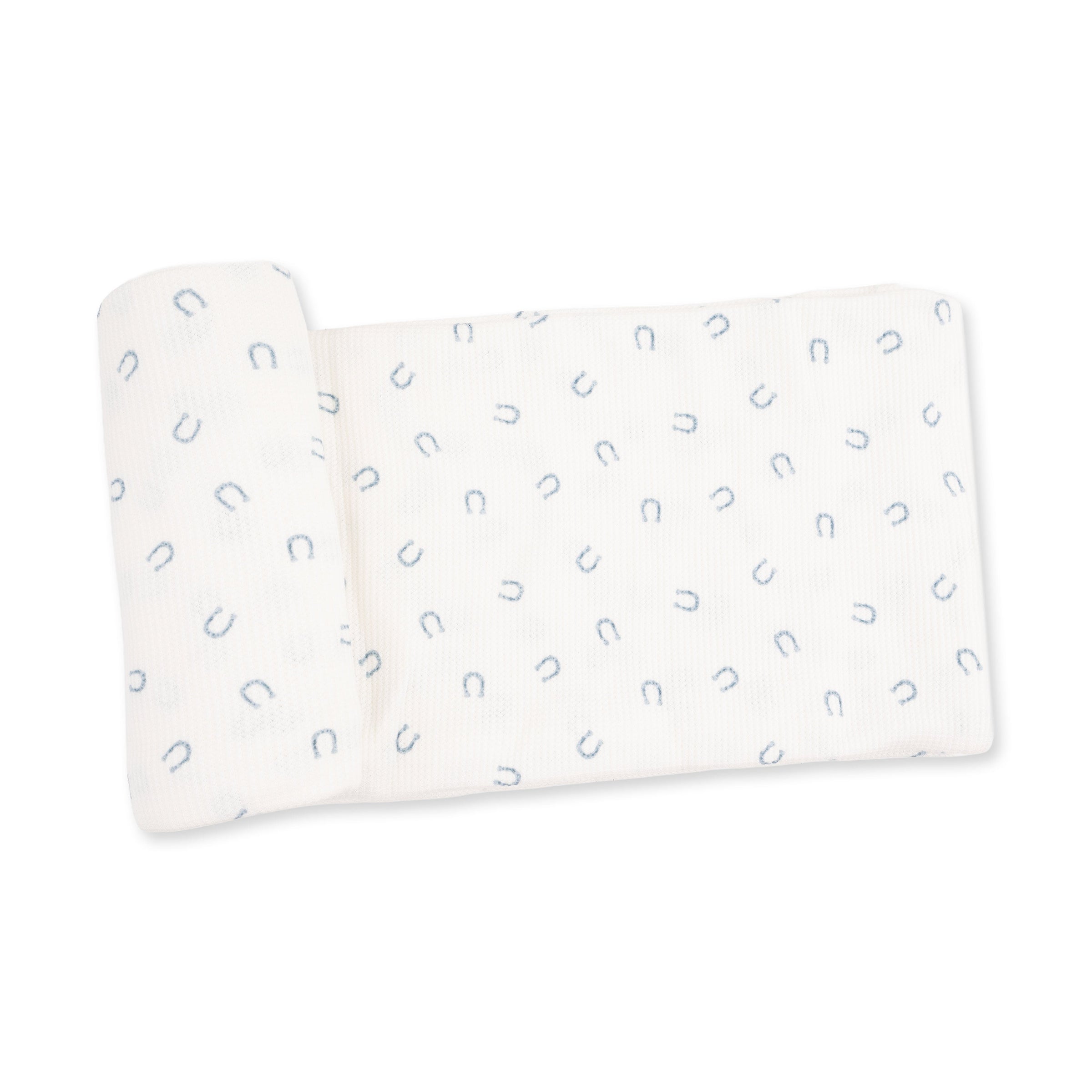 Little Horseshoes Blue - Swaddle Blanket