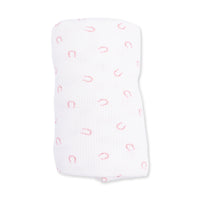 Little Horseshoes Pink - Swaddle Blanket