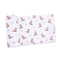 Mini Cowboy Boots - Swaddle Blanket