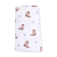 Mini Cowboy Boots - Swaddle Blanket
