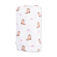 Mini Cowgirl Boots - Swaddle Blanket