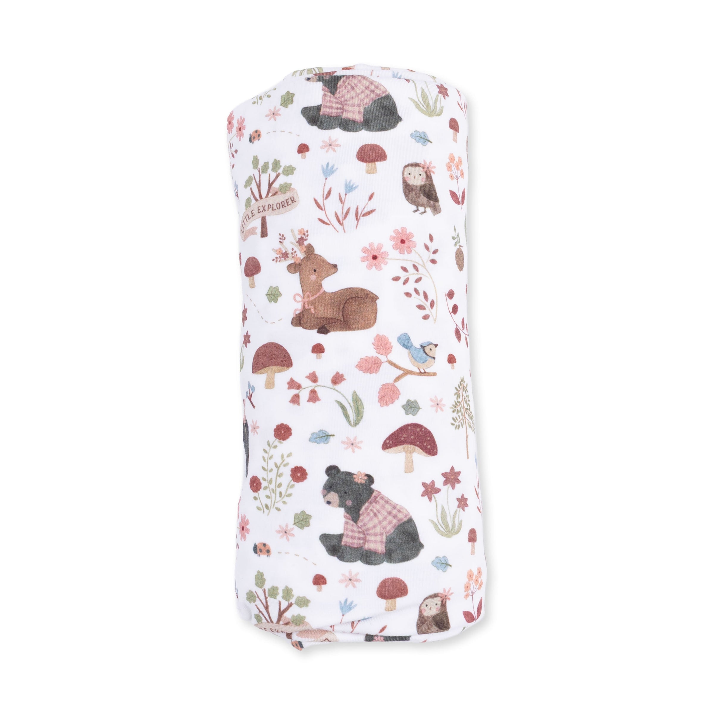 Southern Woodland Animals Pink - Swaddle Blanket