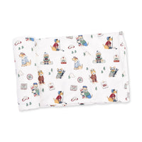 Winter Sports Dogs Green - Swaddle Blanket