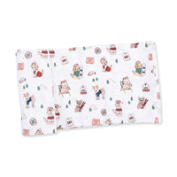 Winter Sports Dogs Pink - Swaddle Blanket