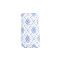 Blue Argyle - Swaddle Blanket