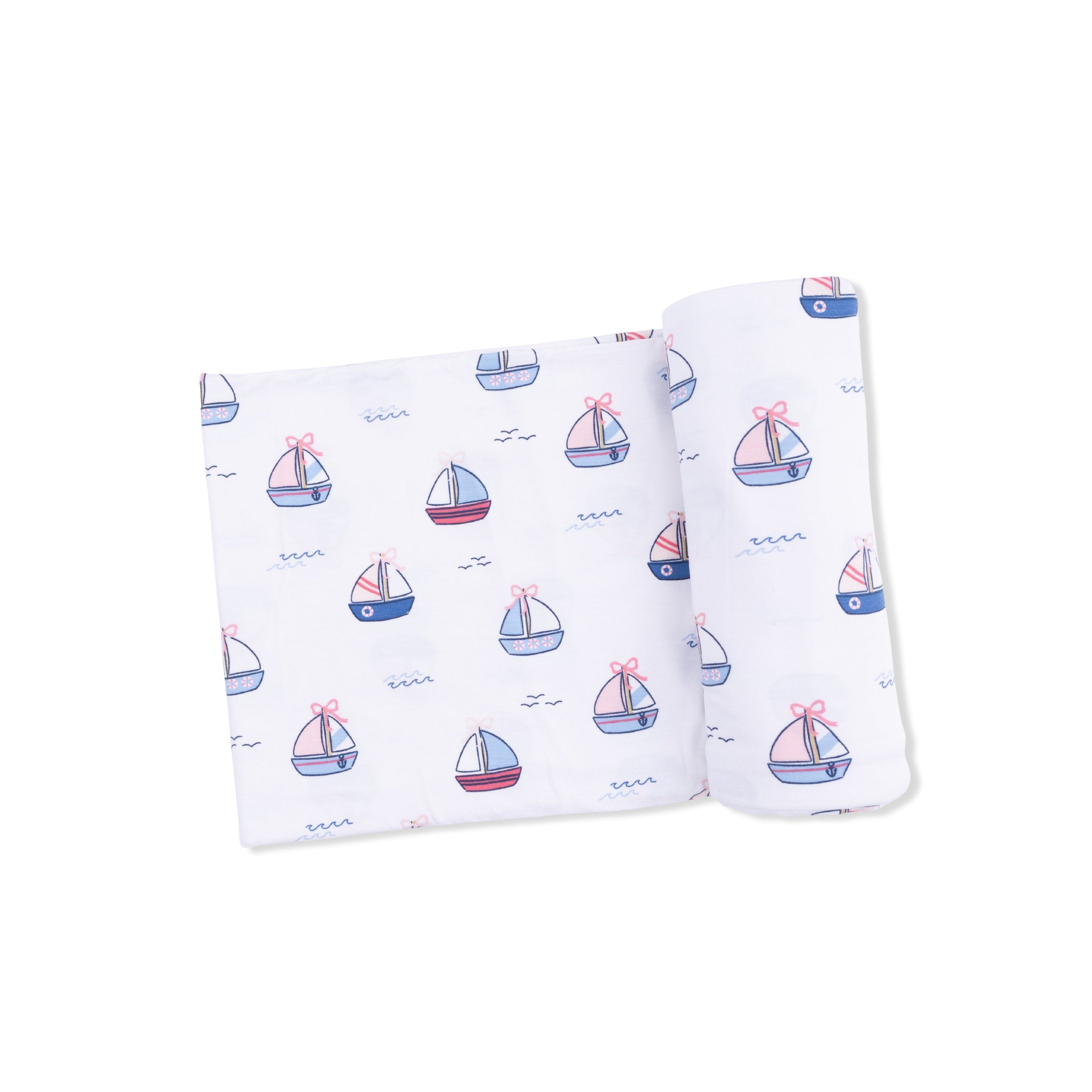 Bubbly Sailboats Pink - Swaddle Blanket