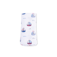 Bubbly Sailboats Pink - Swaddle Blanket