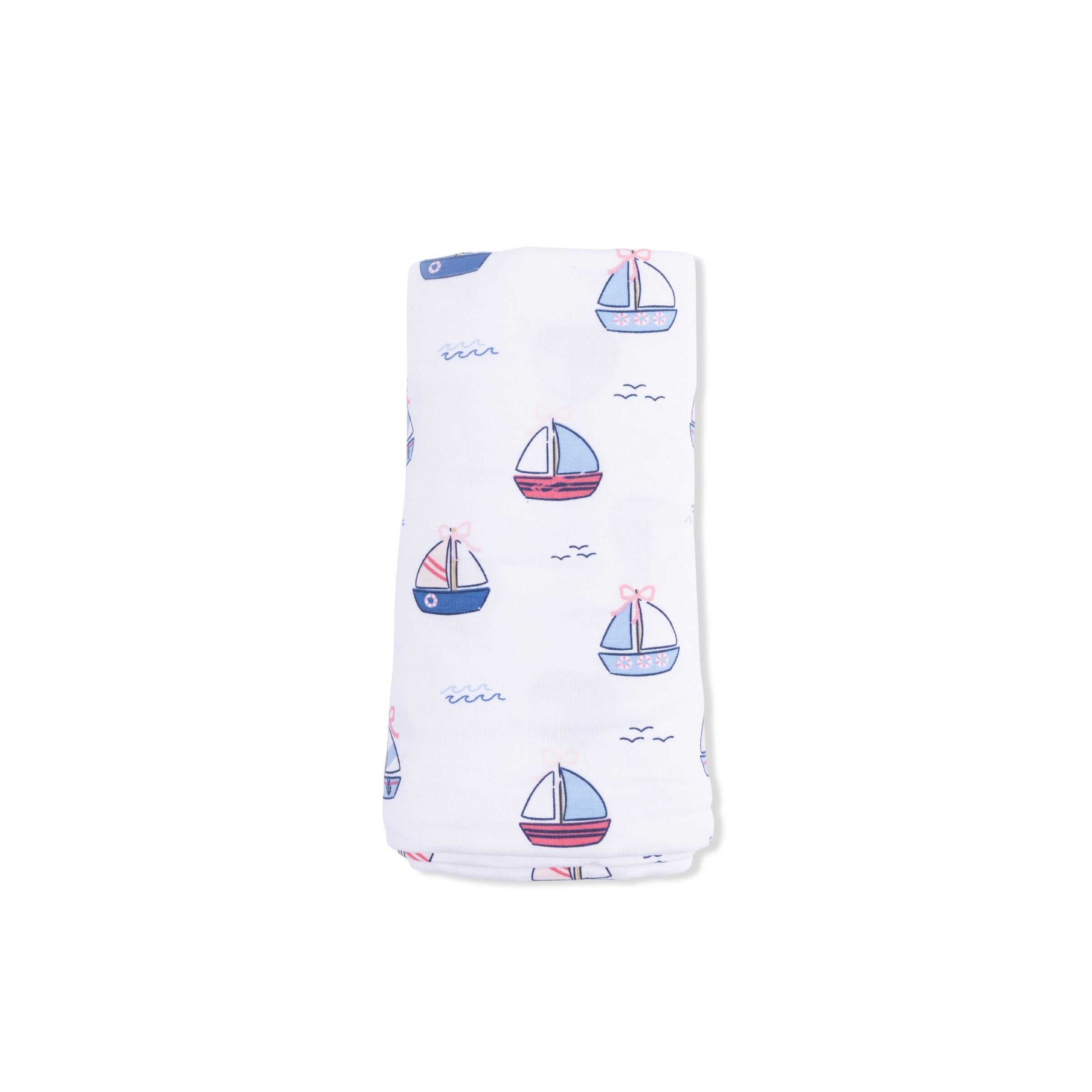 Bubbly Sailboats Pink - Swaddle Blanket