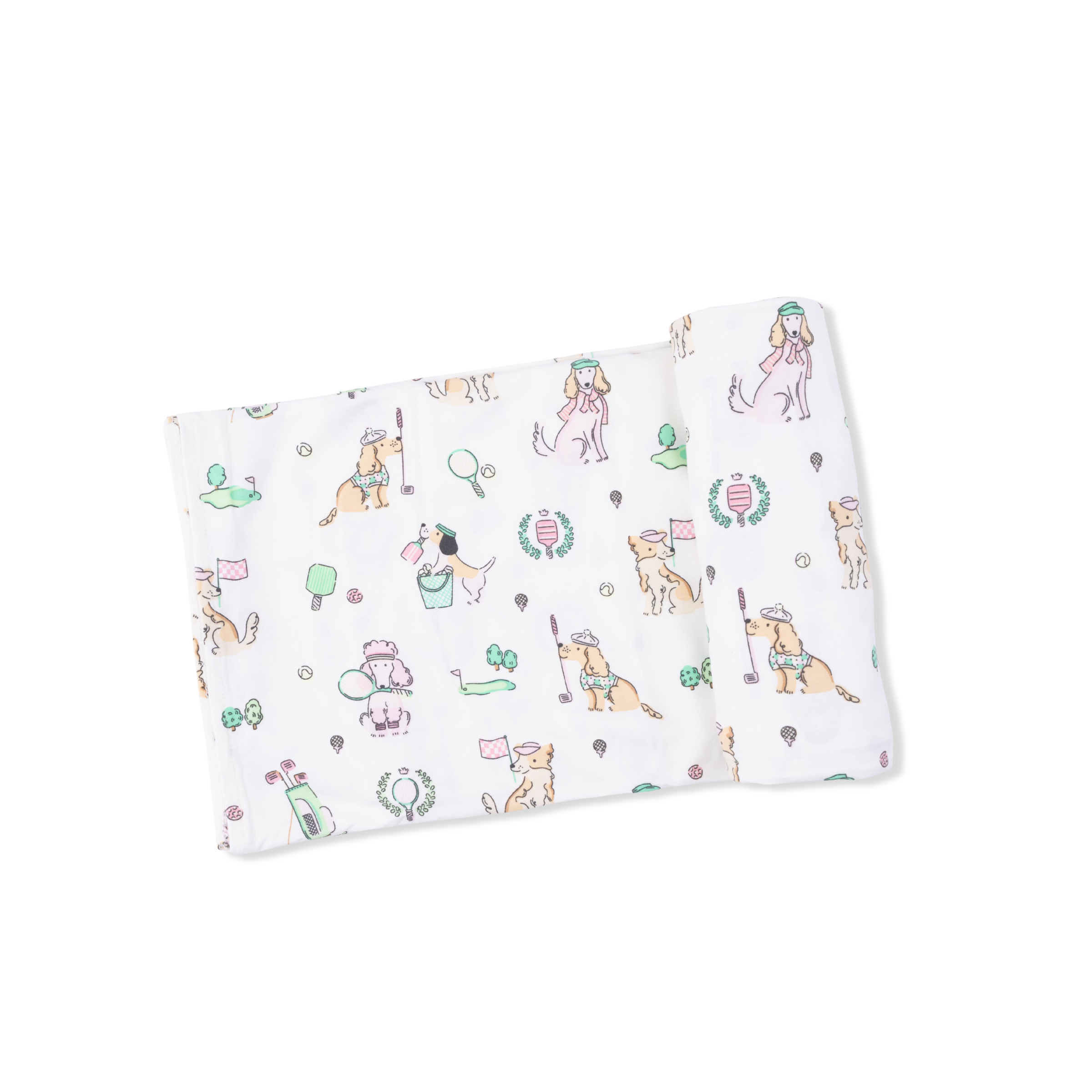Country Club Dogs Pink - Swaddle Blanket