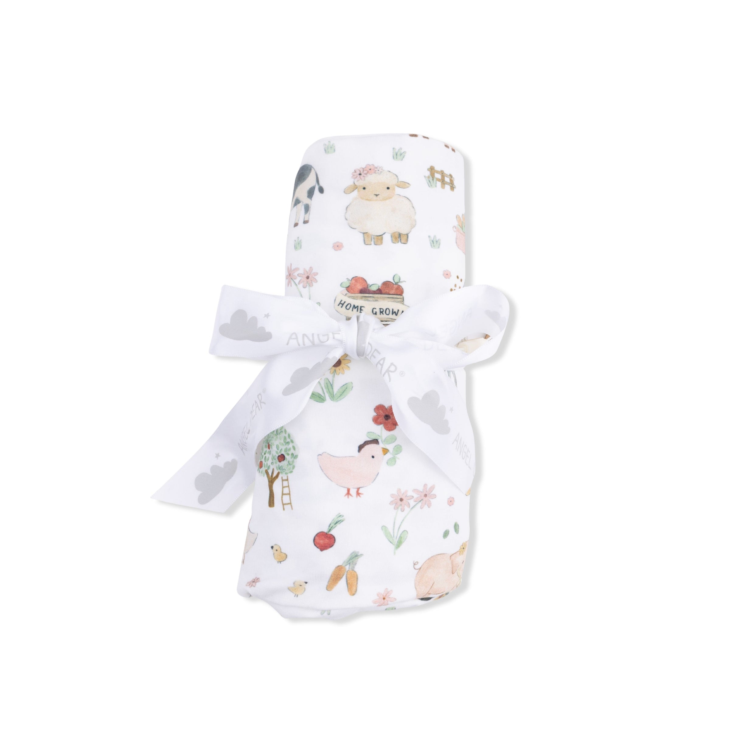 Cute Farm Animals Pink - Swaddle Blanket