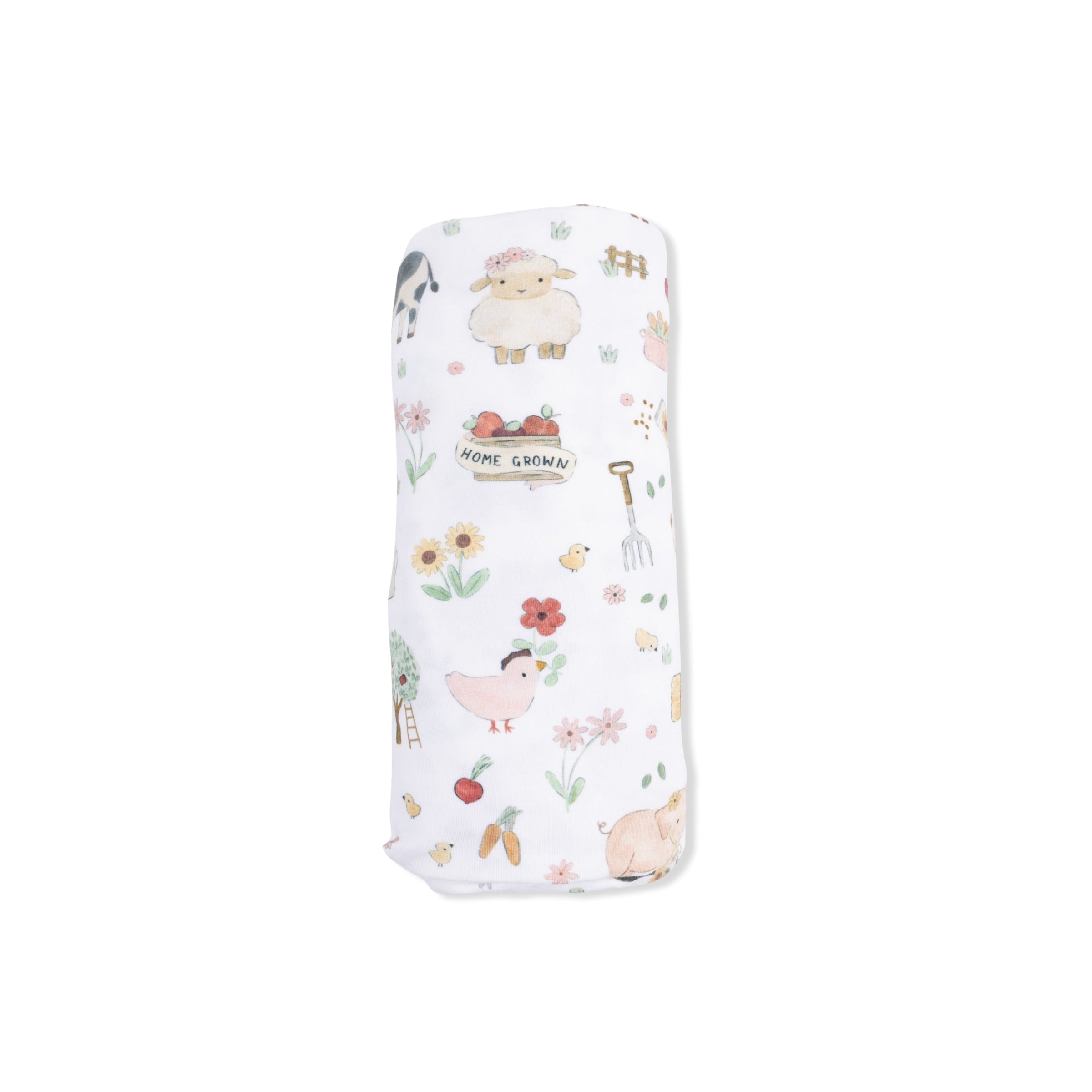 Cute Farm Animals Pink - Swaddle Blanket