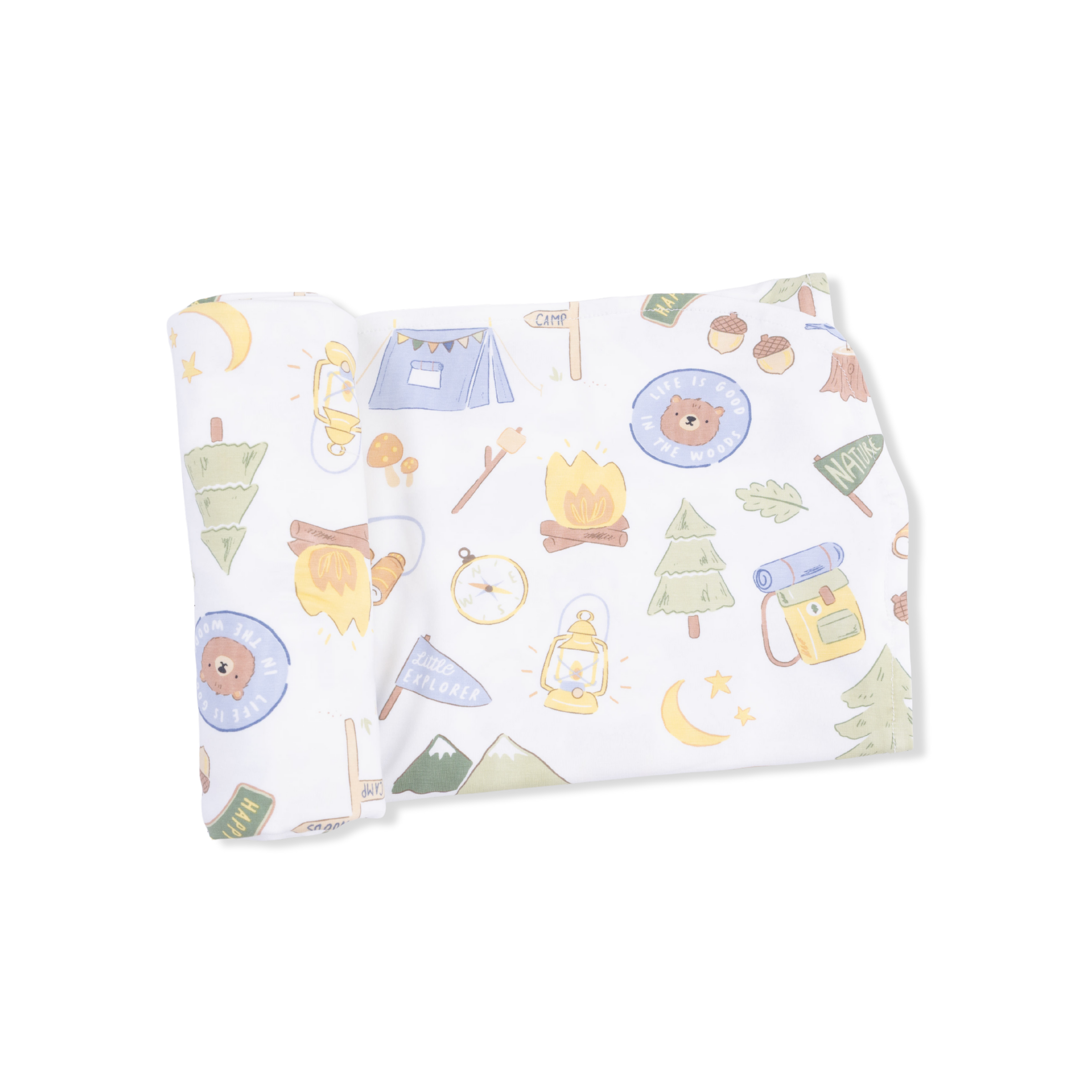 Camping Blue - Swaddle Blanket