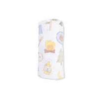 Camping Blue - Swaddle Blanket