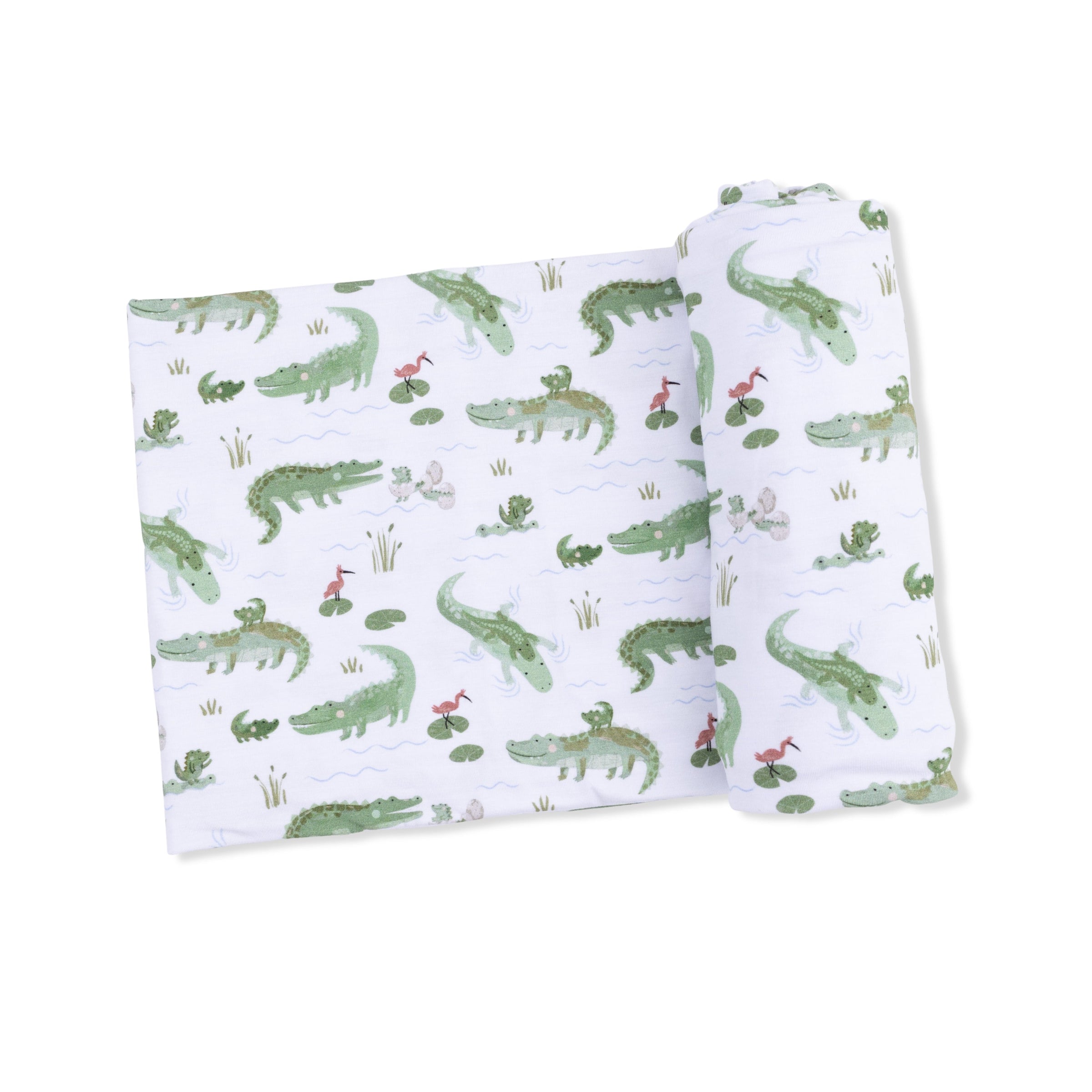 Crayon Alligators - Convertible Romper & Swaddle Blanket Set