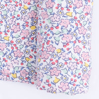 Elizabeth's Garden - 2 Way Ruffle Back Zipper Footie & Swaddle Blanket Set