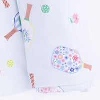 Floral Pickleball - Swaddle Blanket