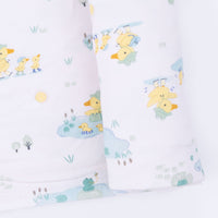 Frog and Duck Pond - Swaddle Blanket