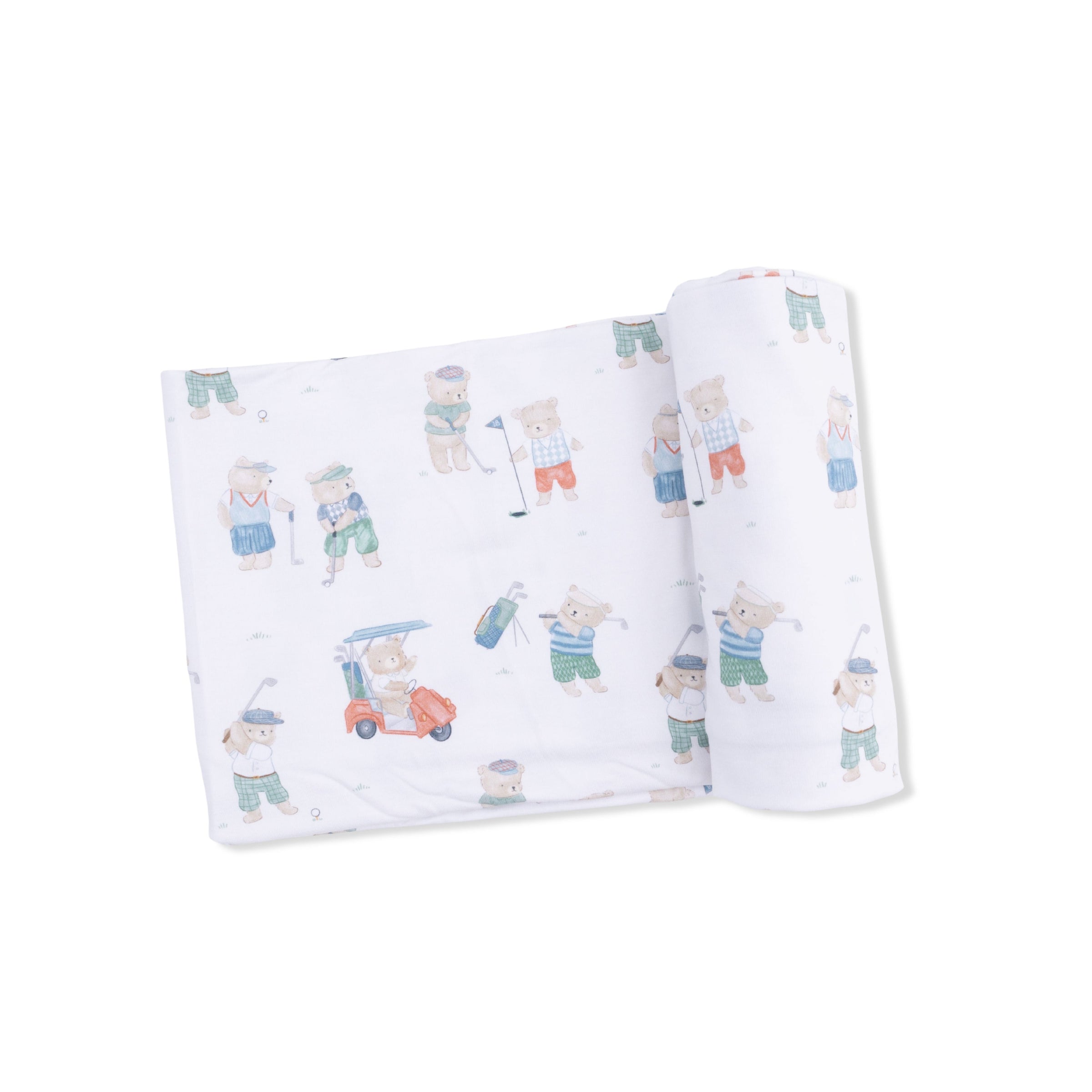 Golfing Teddy Bears - Swaddle Blanket