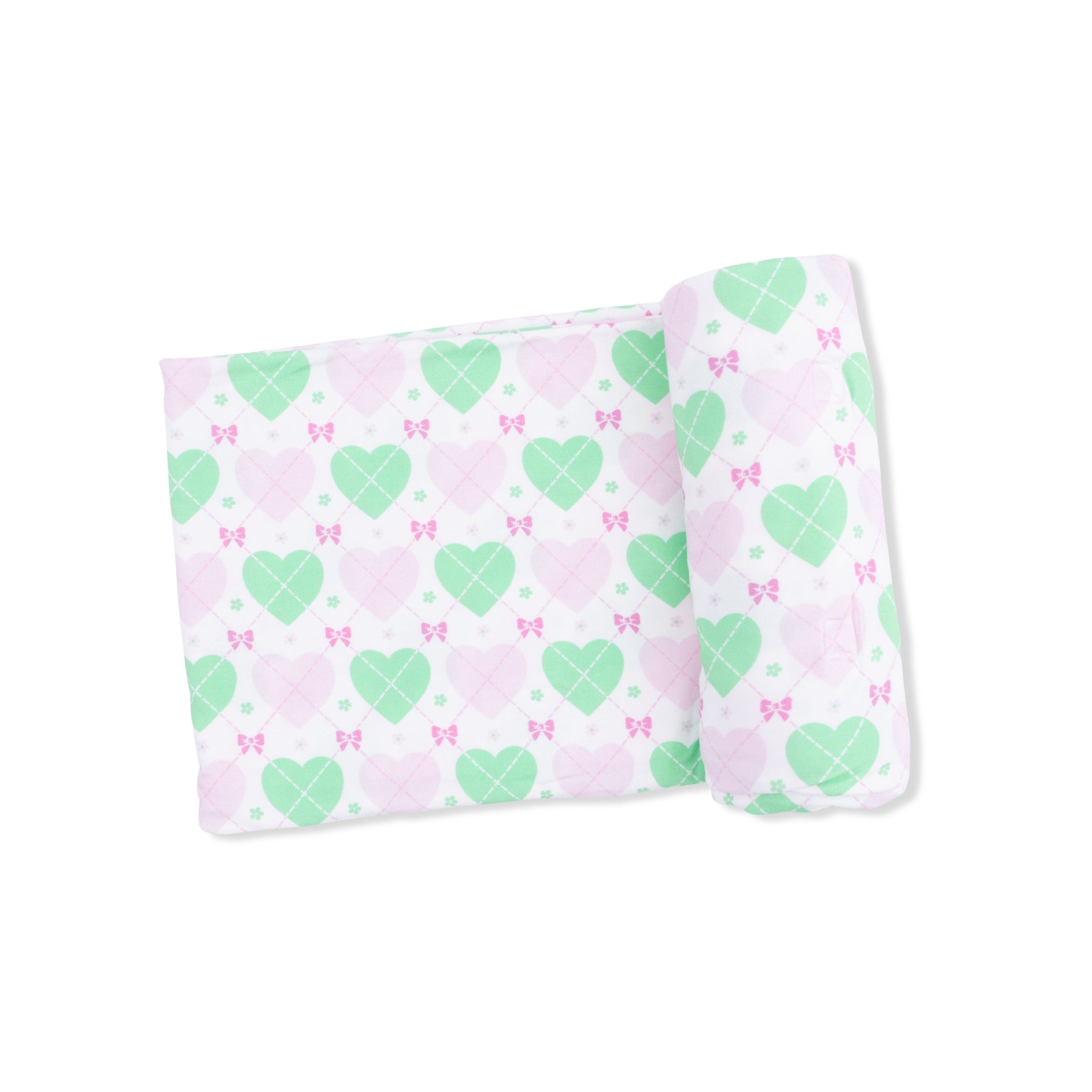 Heart Argyle - Swaddle Blanket
