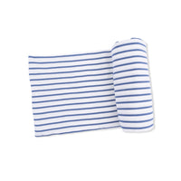 Navy Stripe - Swaddle Blanket