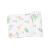 Pickles Playing Pickleball - Swaddle Blanket