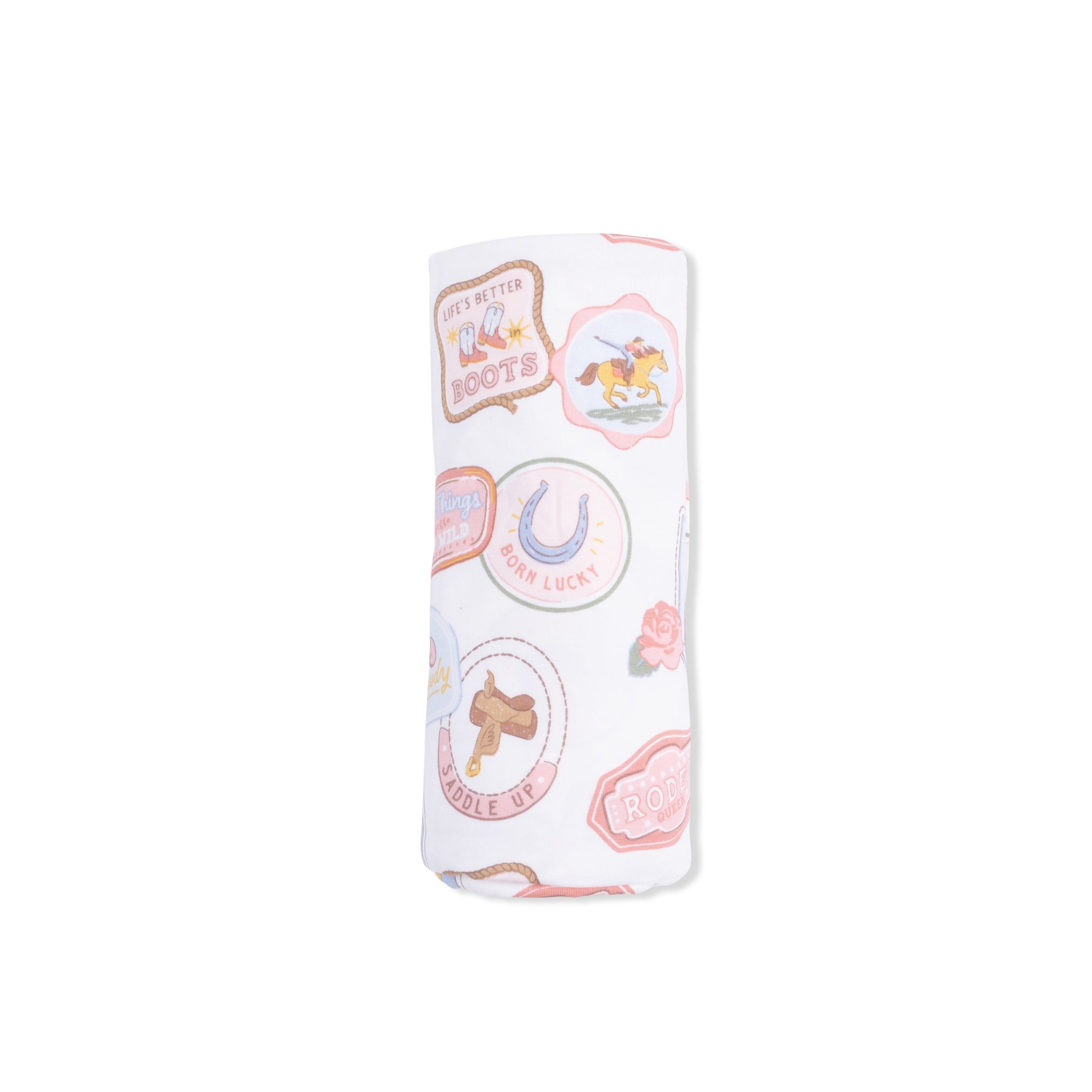Rodeo Patches Pink - Swaddle Blanket
