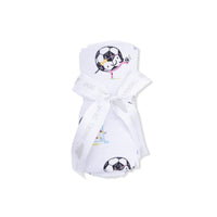 Soccer Balls Playing Soccer Pink - Swaddle Blanket