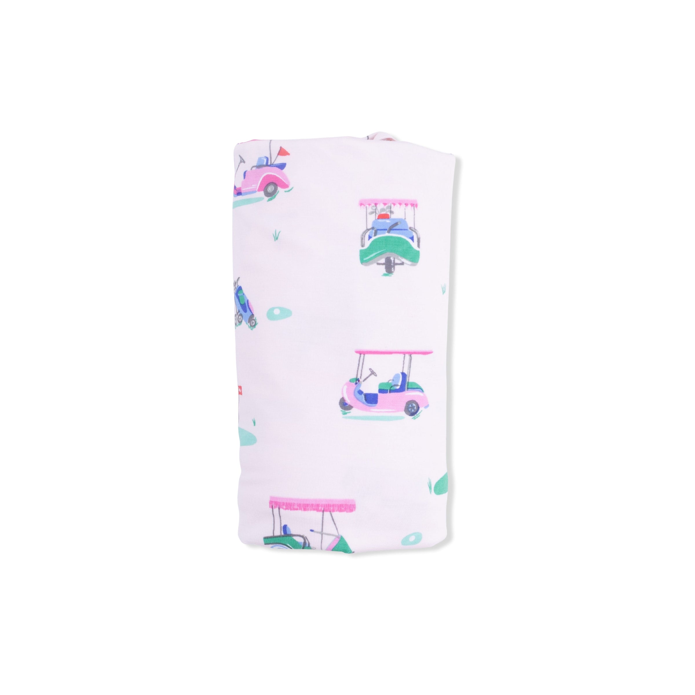 Vintage Golf Carts Pink - Swaddle Blanket