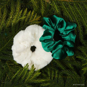 White & Green Elf x kitsch Scrunchies 2pc