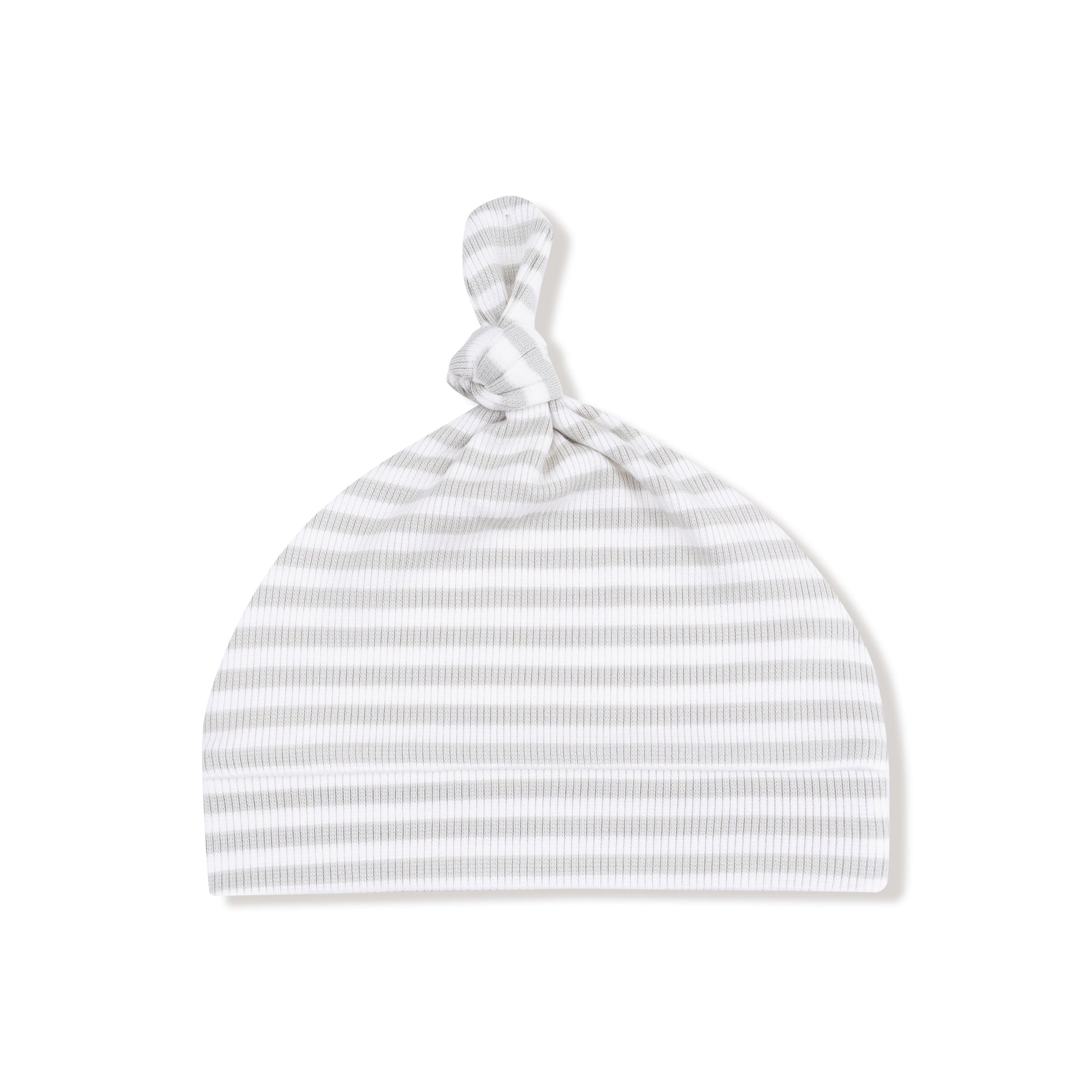 Stripe - Mineral- Grey/White - Knotted Hat