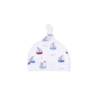 Bubbly Sailboats Blue - Knotted Hat